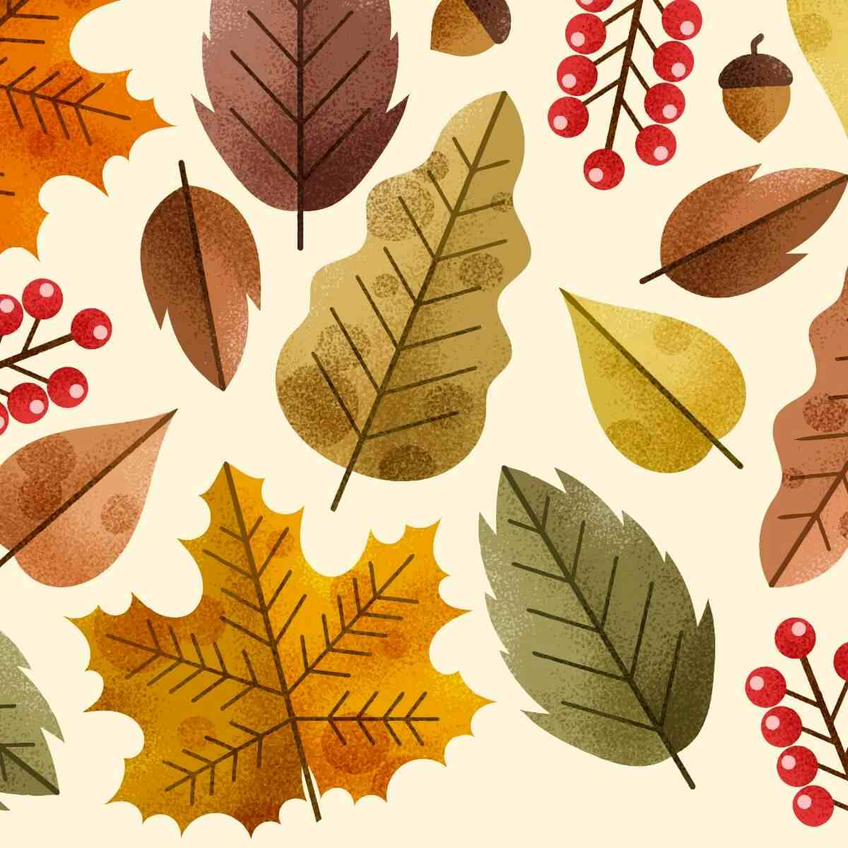 Card Autumn Leaves