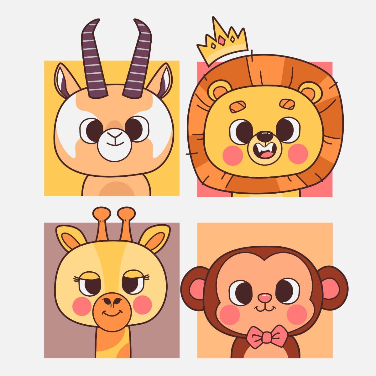 Card Animal grid