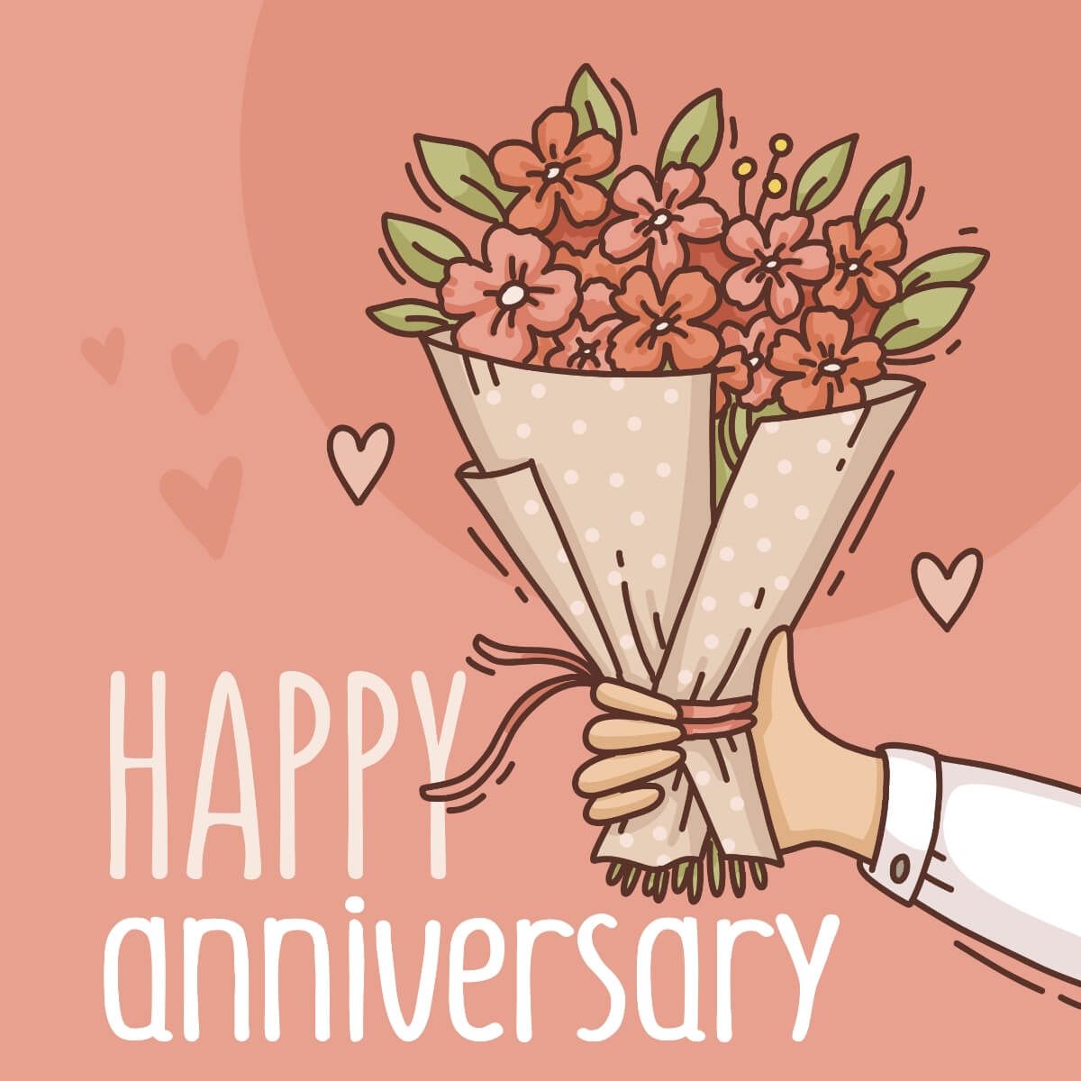 Card Anniversary Bouquet