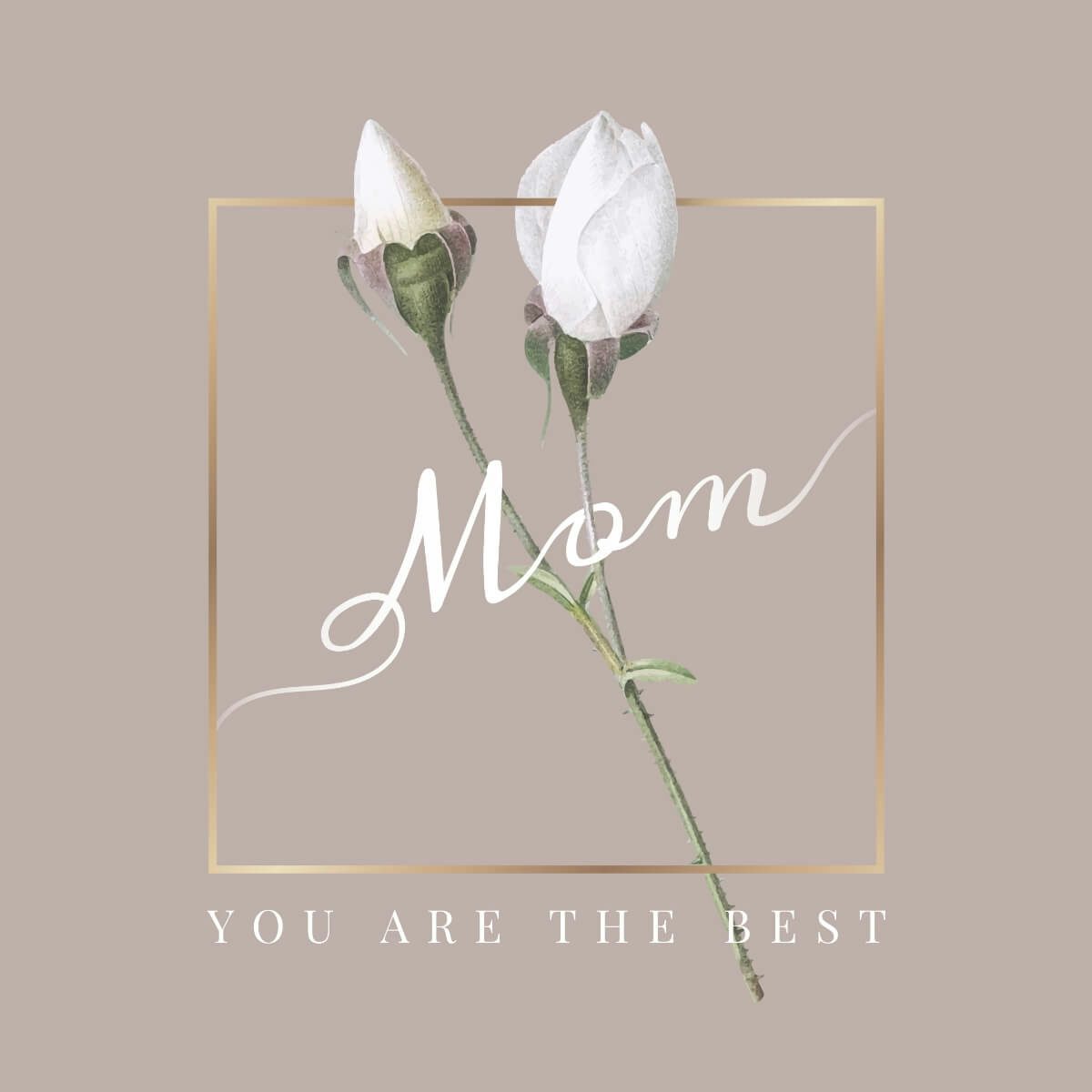 Card Elegant Best Mom Ever