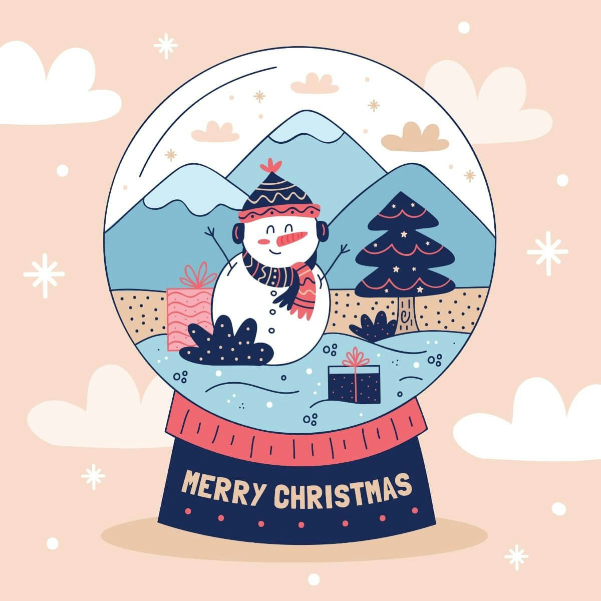 Card Frosty Snowglobe