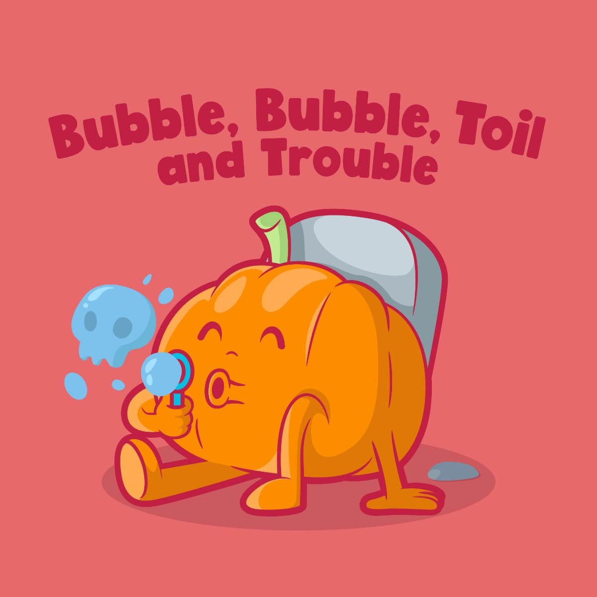 Card Bubble, bubble, toil and trouble pumpkin