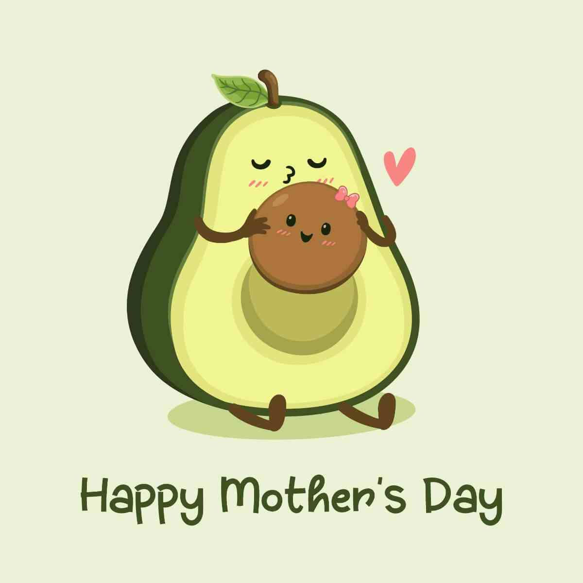 Card Happy Mothers Day  - Avocado Mom