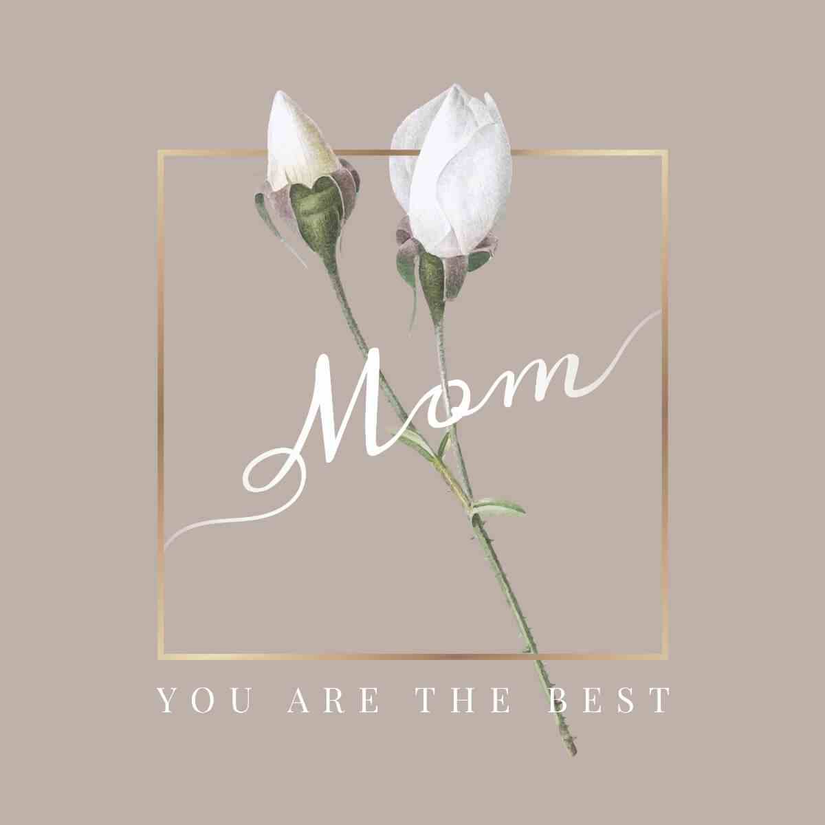 Card Elegant Best Mom Ever