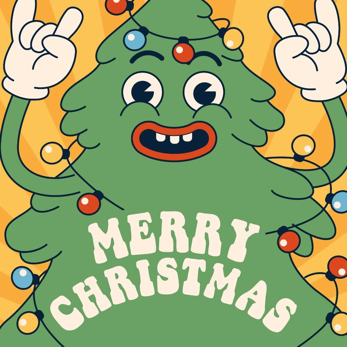 Card Rocking Christmas Tree