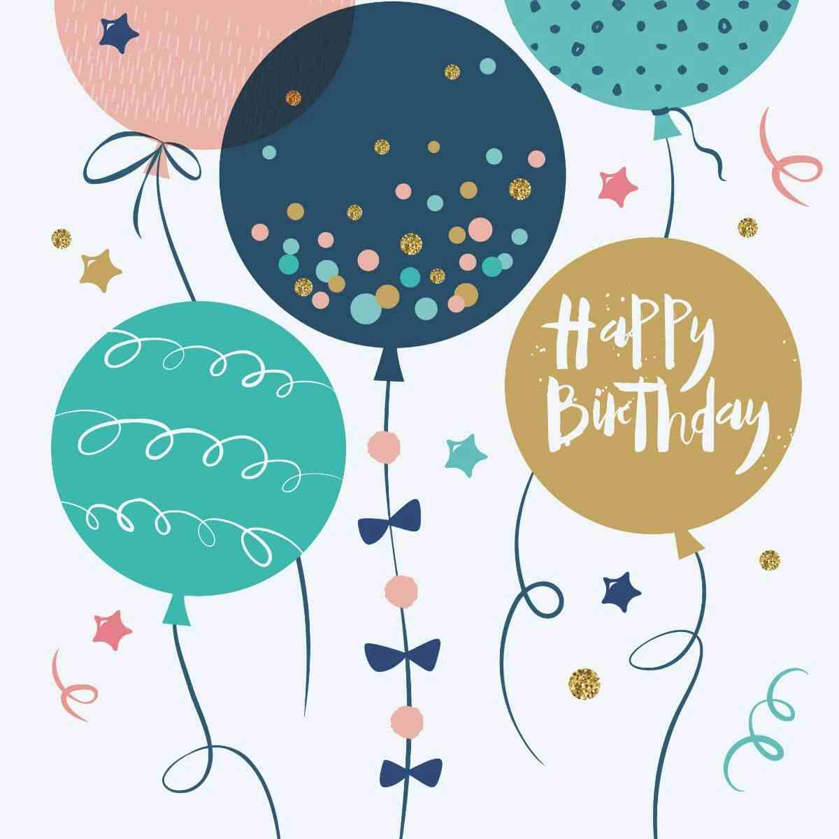 Card Elegant birthday balloons