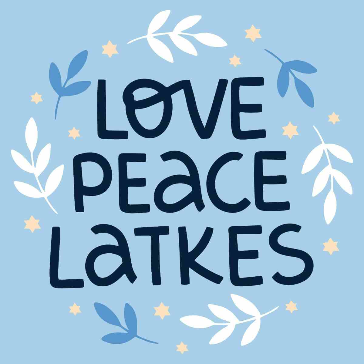 Card Love Peace Latkes