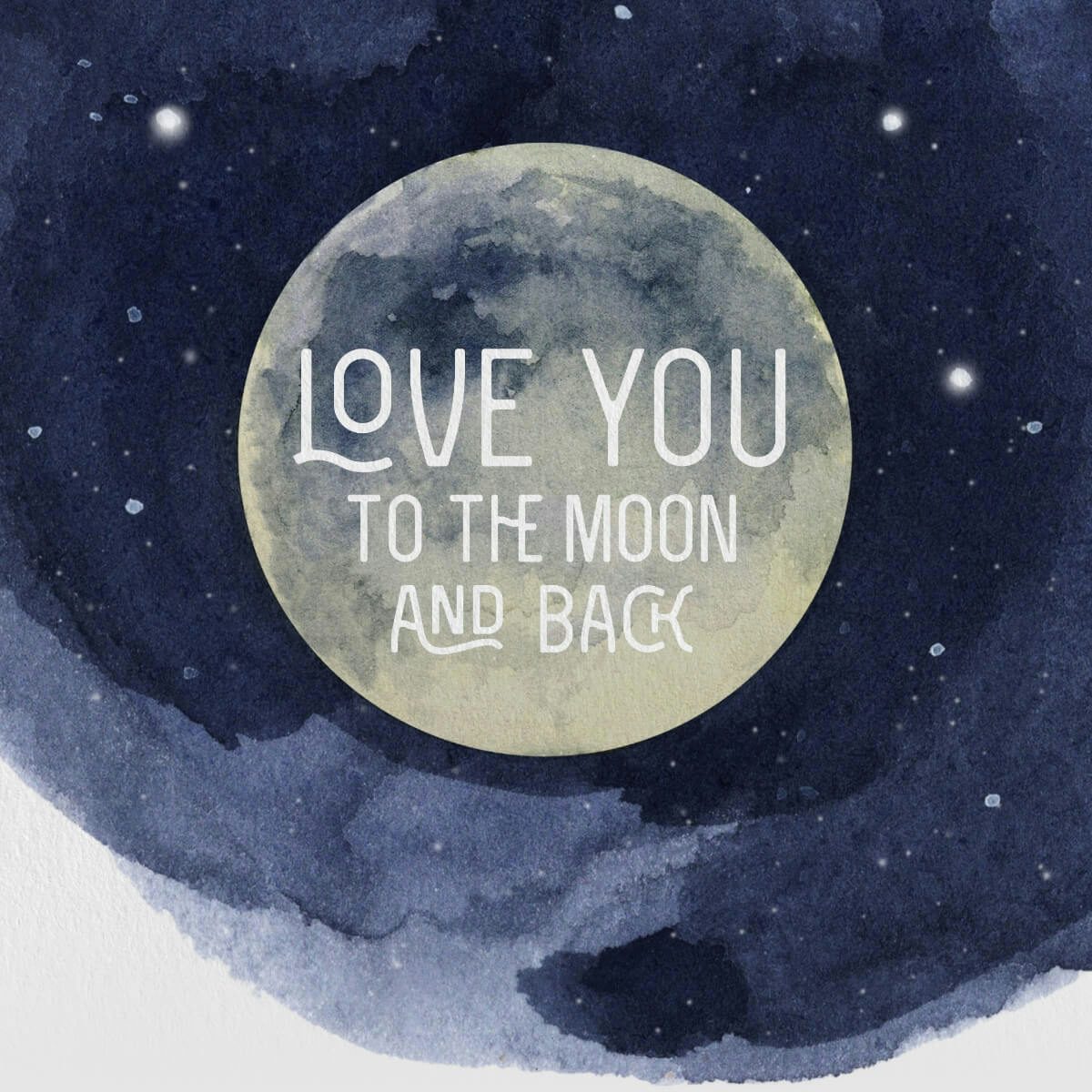 Card Love You To The Moon
