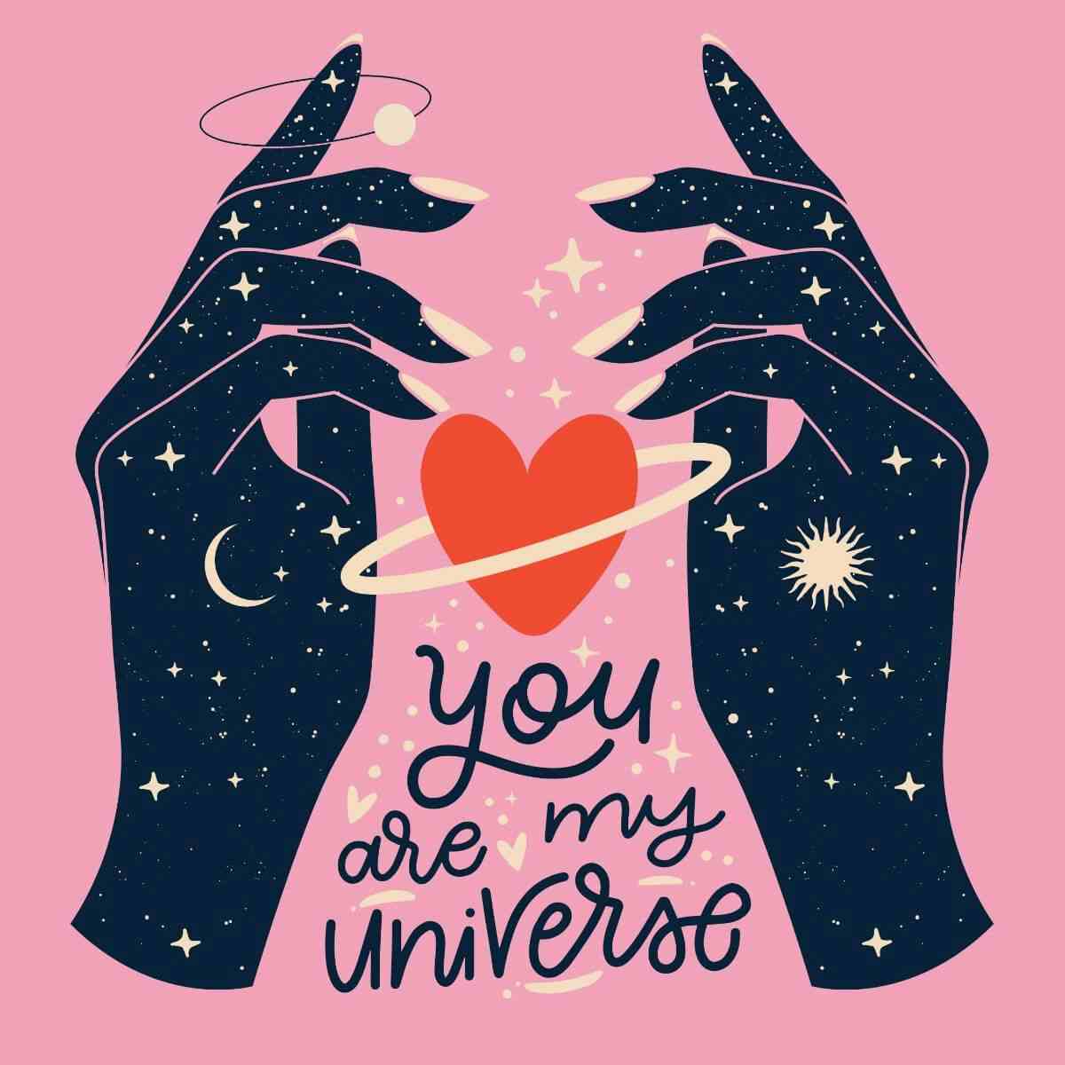 Card You are my universe