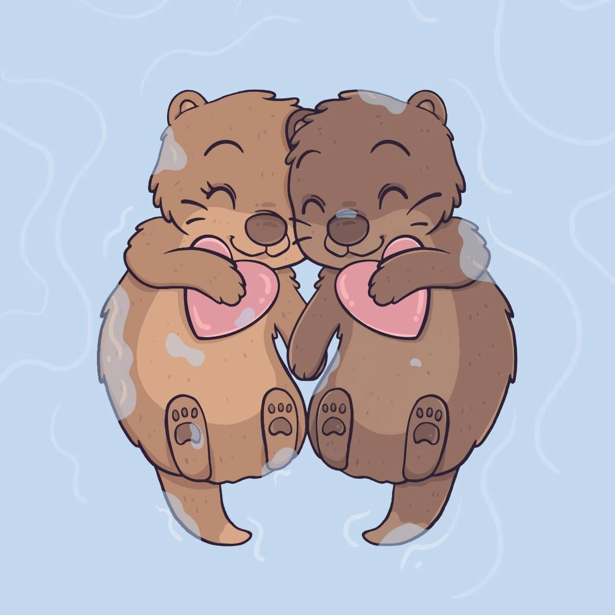 Card Otter Couple