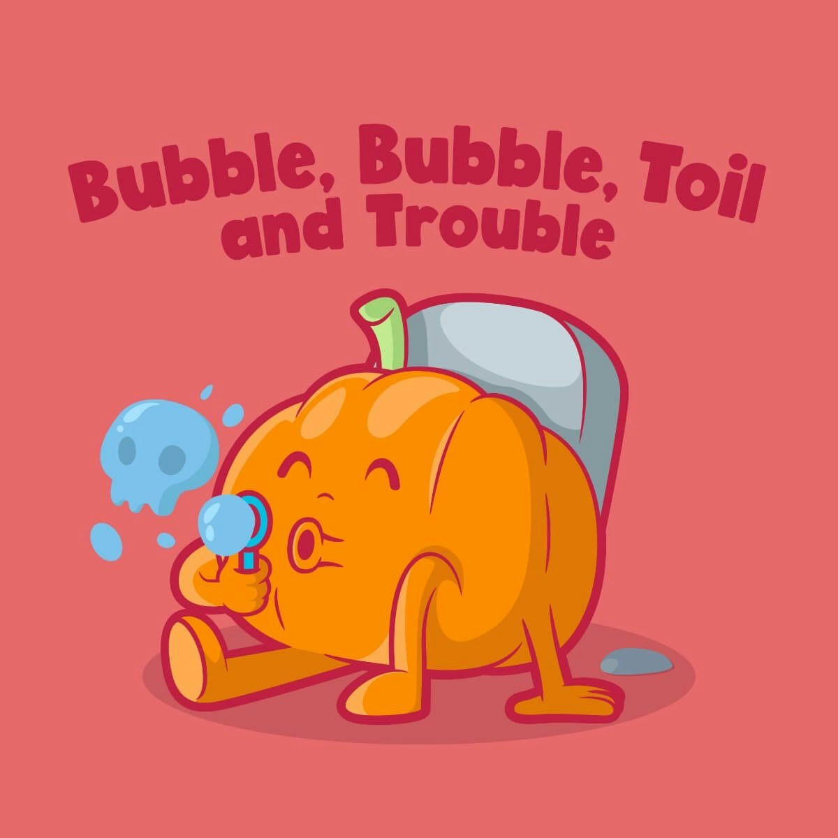 Card Bubble, bubble, toil and trouble pumpkin