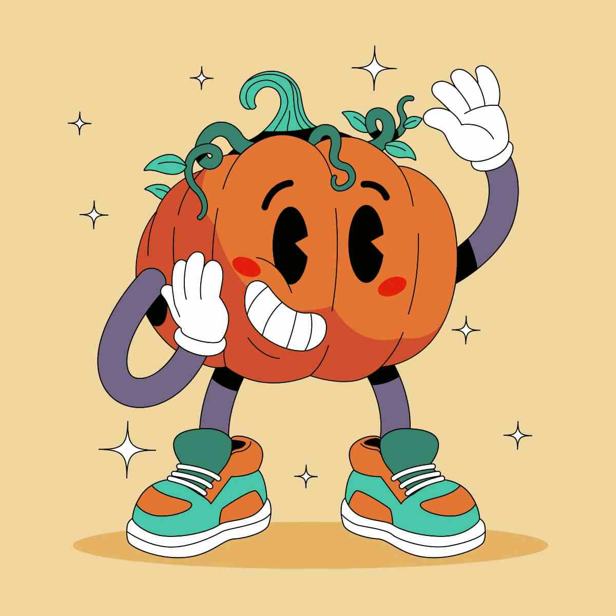 Card Smiling pumpkin