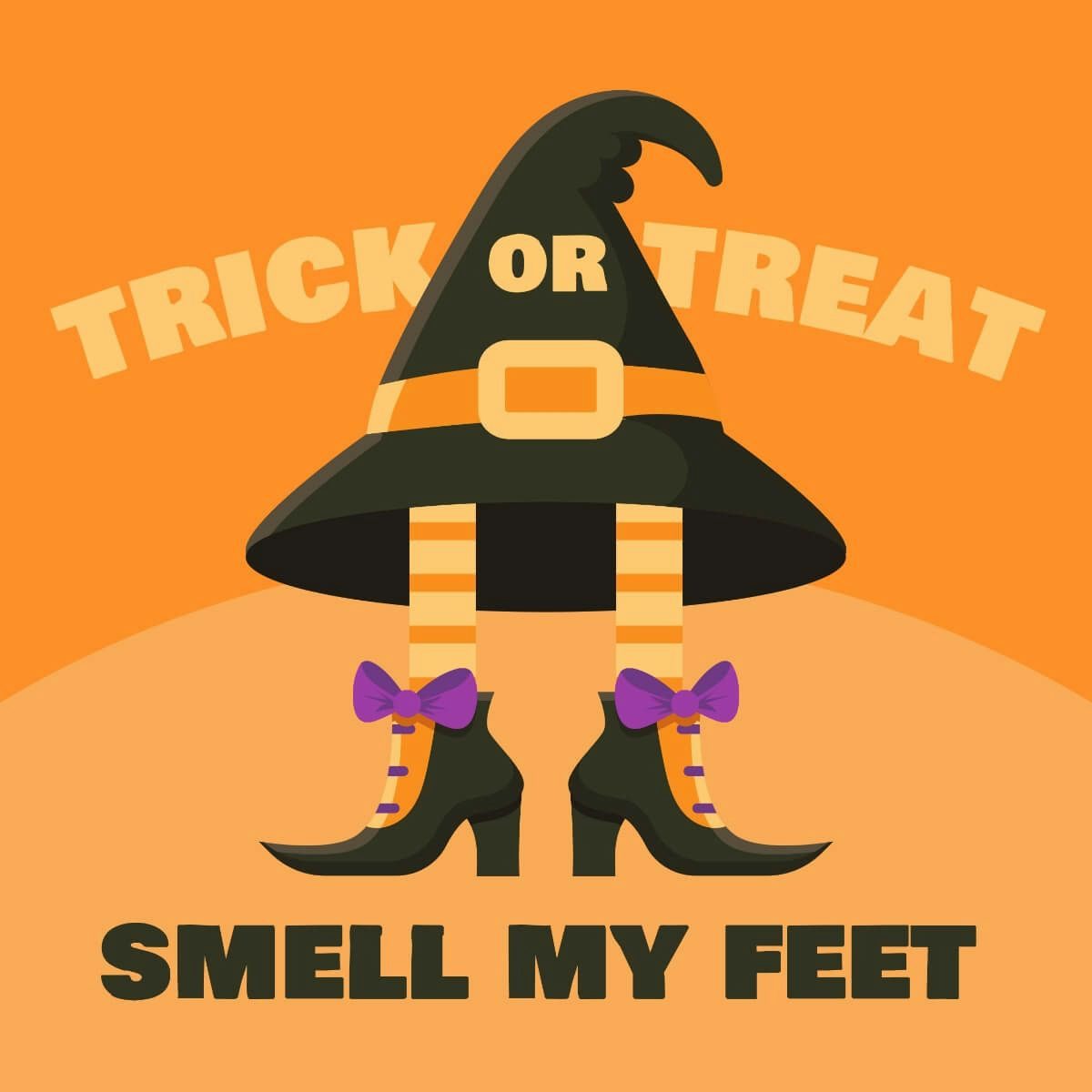 Card Trick or treat, smell my feet