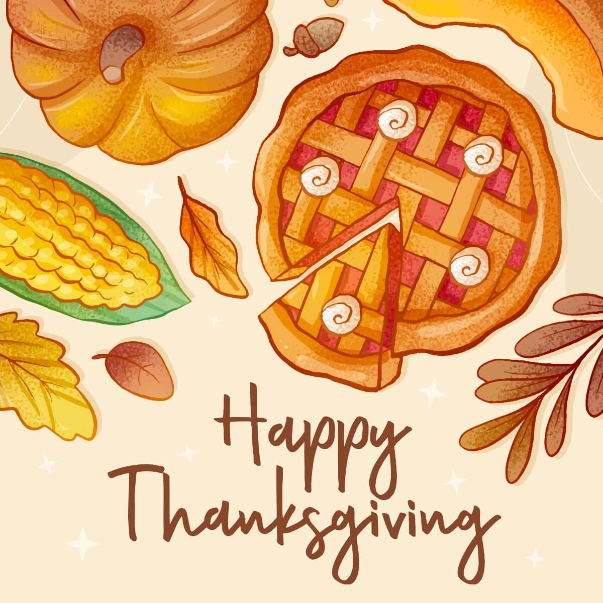Card Thanksgiving Feast