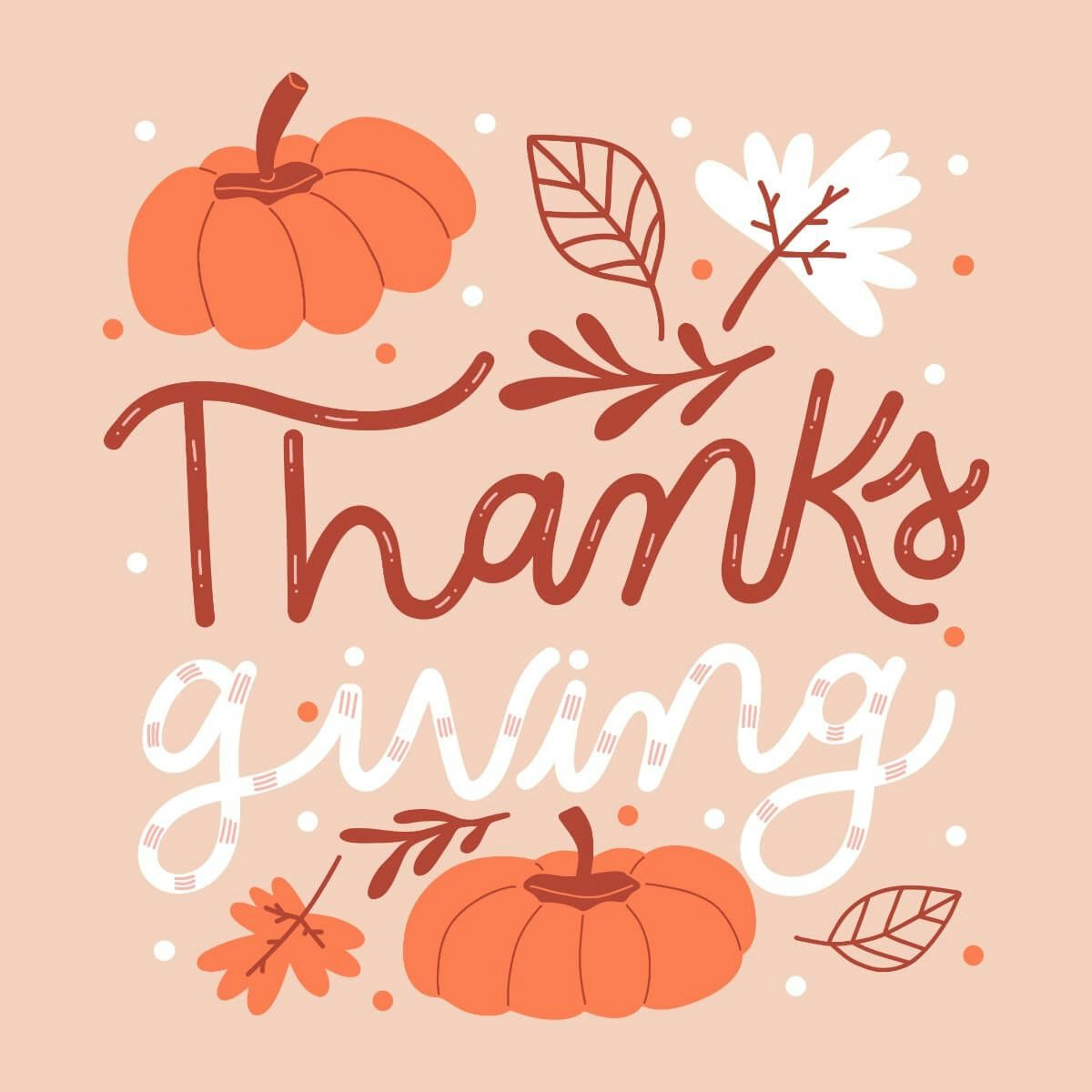 Card Thanksgiving Lettering