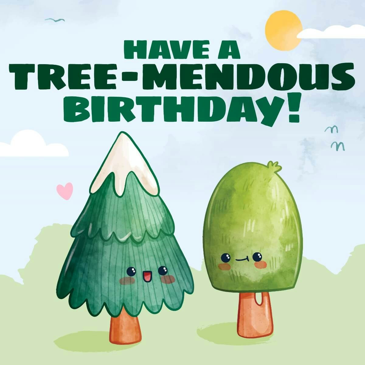 Card Have a tree-mendous birthday!