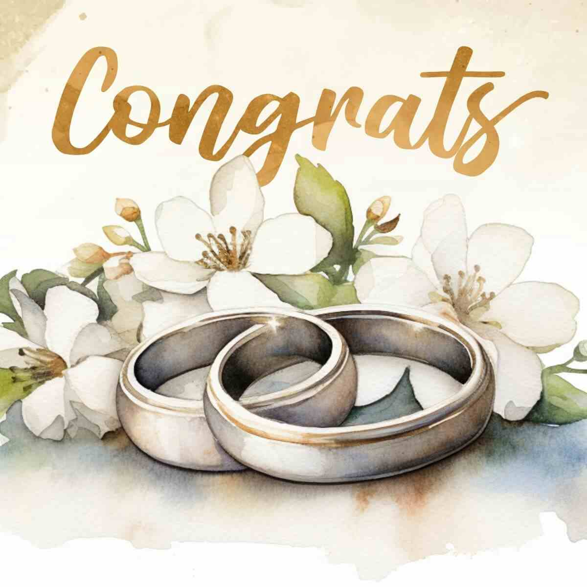 Card Congrats Wedding Bands 